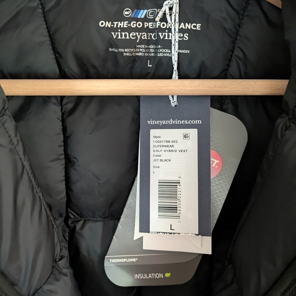 Vineyard Vines Black Vest On The Go Performance Voyager Large NWT Golf Puffer - Picture 5 of 6